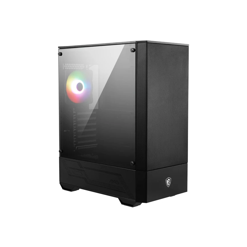 MSI MAG FORGE 111R Mid Tower Gaming PC Case (Black,1 x 120mm ARGB fans, USB 3.2 Gen 1 Type-A, Tempered Glass Panel, Magnetic Dust Filter, ATX, m-ATX, Mini-ITX)