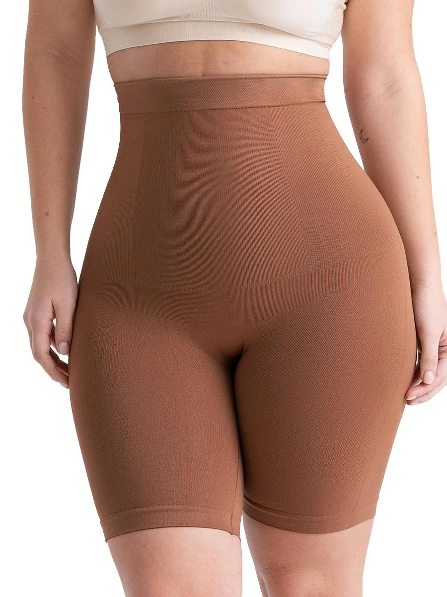 SHAPERMINT Tummy Control Knickers for Women - High Waisted Shapewear Shorts, Anti Chafing Body Shaper, Seamless Compression Shorts, Stomach Control Underwear for Women