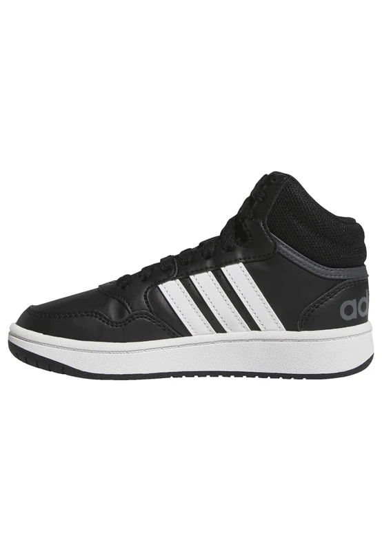 adidas Unisex Kids Hoops Mid Shoes, Core Black/Cloud White/Grey Six, 3 UK