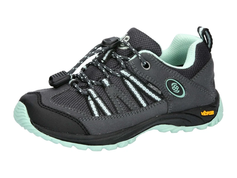 Brütting Unisex Children's Ohio Low Trekking & Hiking Shoes, Anthracite Mint Green, 1.5 UK Child