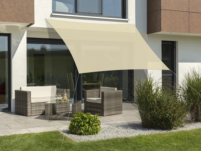Schneider Lanzarote Sun Sail, Natural, 360 x 360 cm, Square, 244-02, Polyester, 1.3 kg