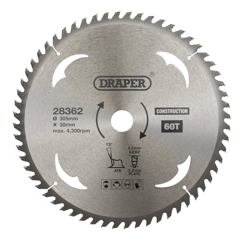 Draper 28362 TCT Circular Saw Blade 305 x 30mm 60T