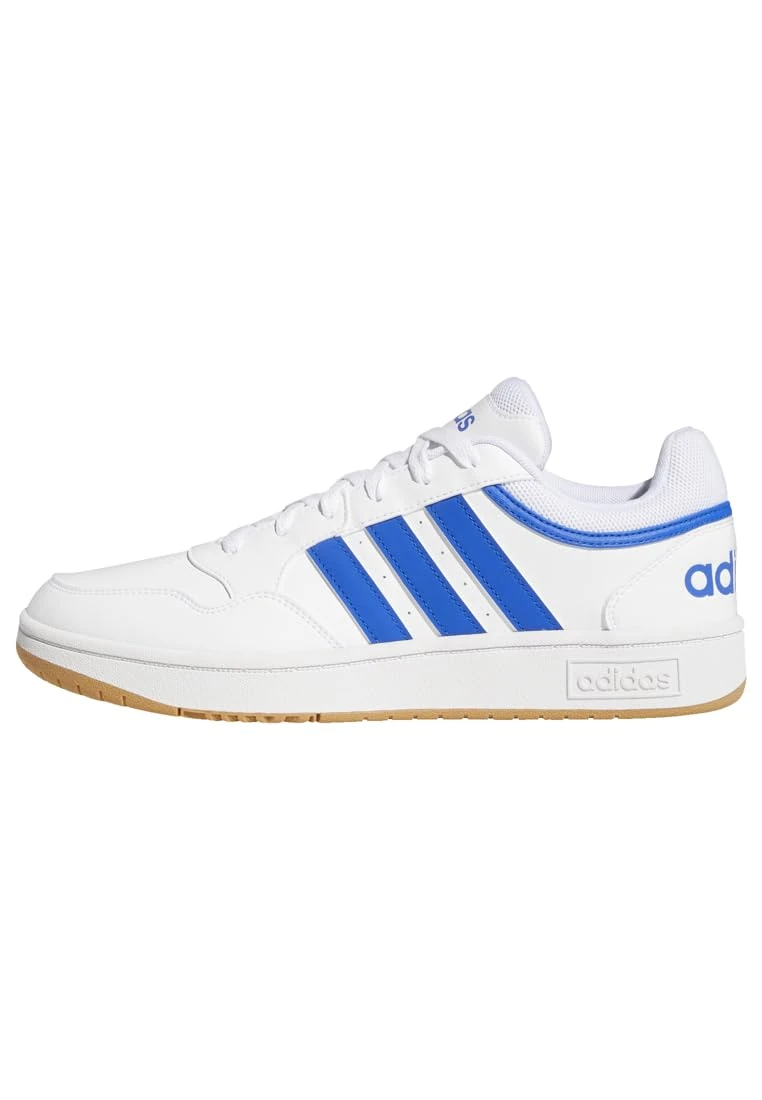 adidas Men's Hoops 3.0 Low Classic Vintage Shoes, Cloud White / Royal Blue / Gum, 8 UK