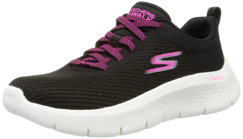 Skechers Women's Go Walk Flex-Alani Sneaker, Black Pink, 5 UK