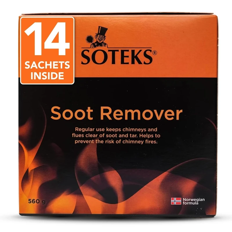Soteks Chimney Cleaner Soot Remover - 14 Non-Toxic Sachets, Use