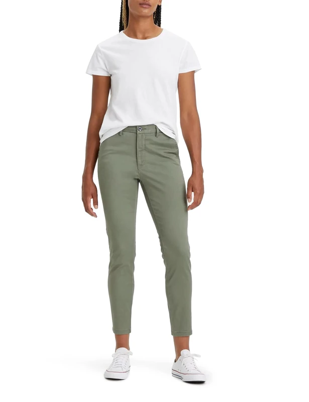 DOCKERS Women's Weekend Chino Skinny Pants, CAMO, 31W Extra Long
