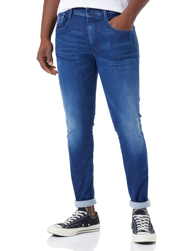 REPLAY Men's Bronny Forever Jeans, 009 Medium Blue, 31 W/32 L