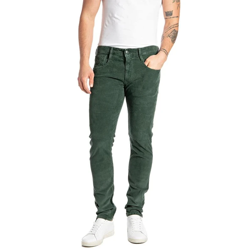 REPLAY Men's Anbass Jeans, 633 Forest, 30 W/34 L