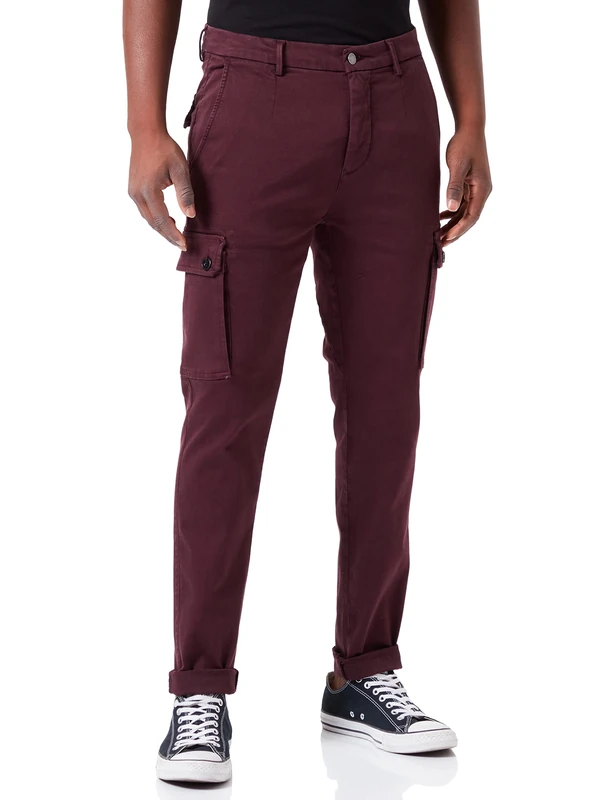 REPLAY Men's Jaan Jeans, 520 Deep Bordeaux, 30 W/32 L
