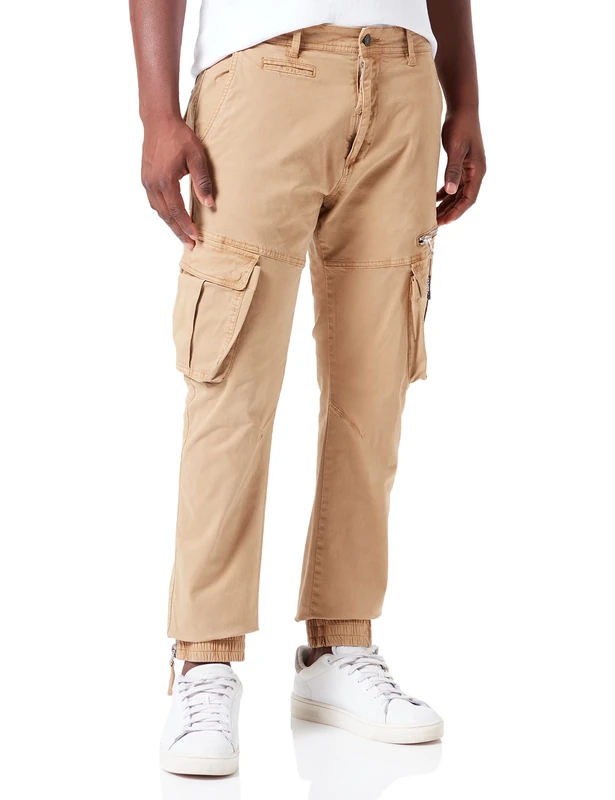 REPLAY Men's Casual Trousers, 215 Beige, 34 W/32 L