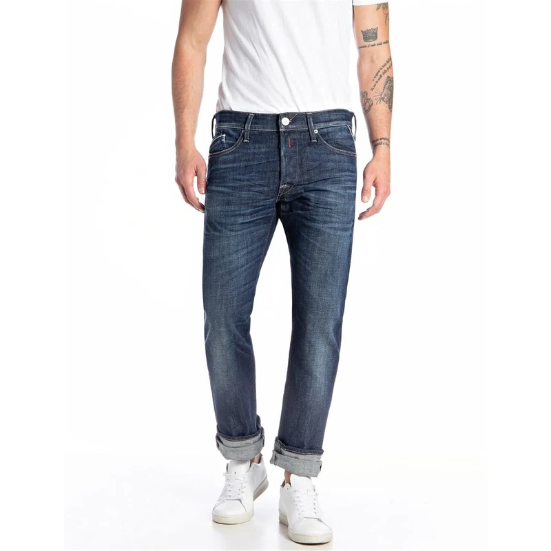 REPLAY Men's Waitom Jeans, 007 Dark Blue, 2732 - Image 1