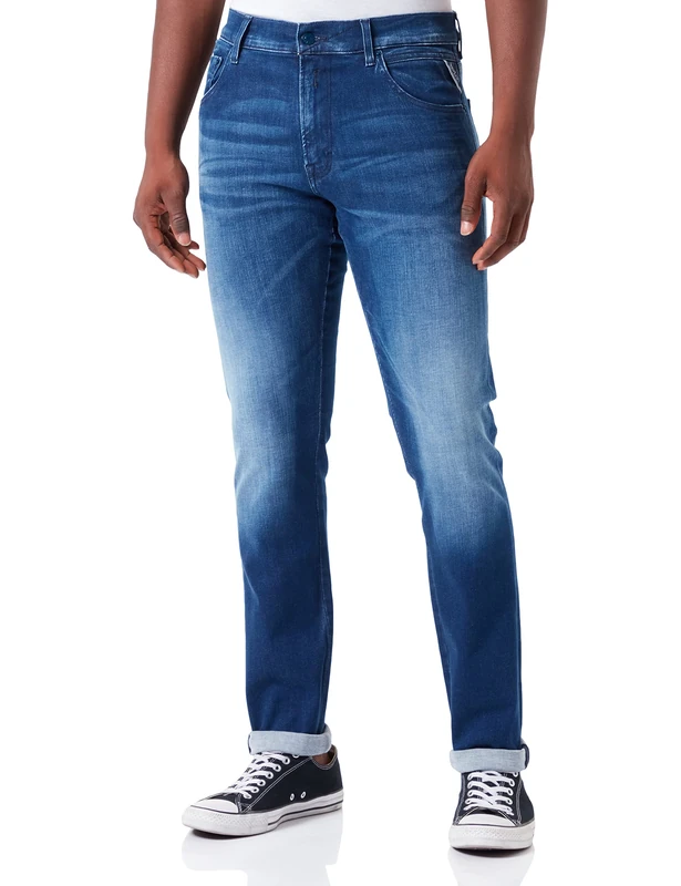 REPLAY Men's Micym Jeans, 009 Medium Blue, 27W x 32L