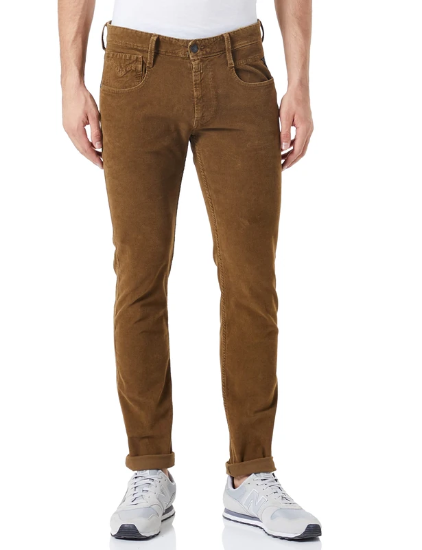 REPLAY Men's Anbass Jeans, 695 Woody Brown, 3036