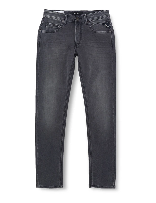REPLAY Men's Willbi Organic Jeans, 097 Dark Grey, 28 W/34 L