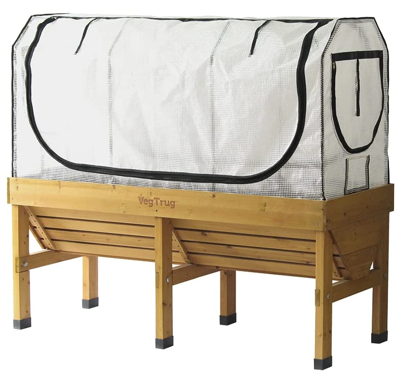 VegTrug Medium Greenhouse Frame & Multi Cover Set, White [Planter Not Included]