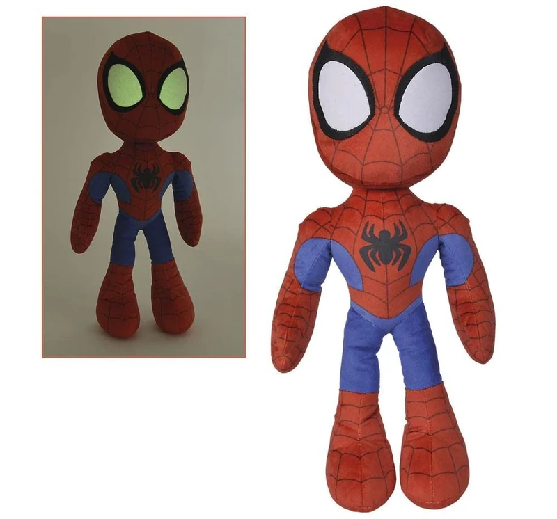 Simba - Marvel Spider-Man Plush 50 cm, 100% Original, Eyes Glow in the Dark, Suitable for All Ages (6315875818)