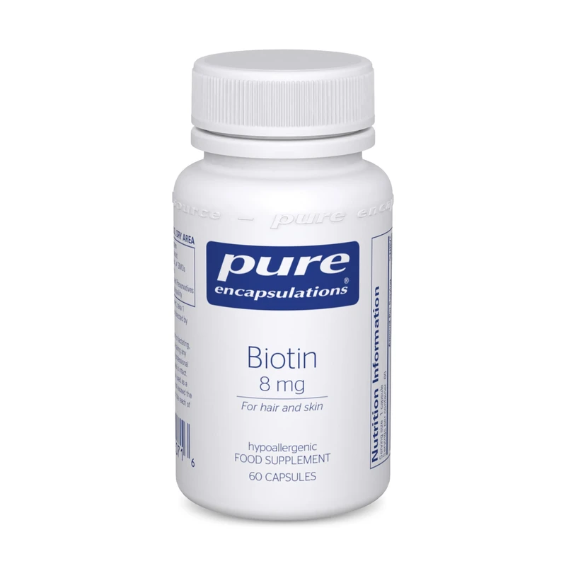 Pure Encapsulations Biotin 8mg - for Hair, Skin & Nails - for Women & Men - 60 Capsules