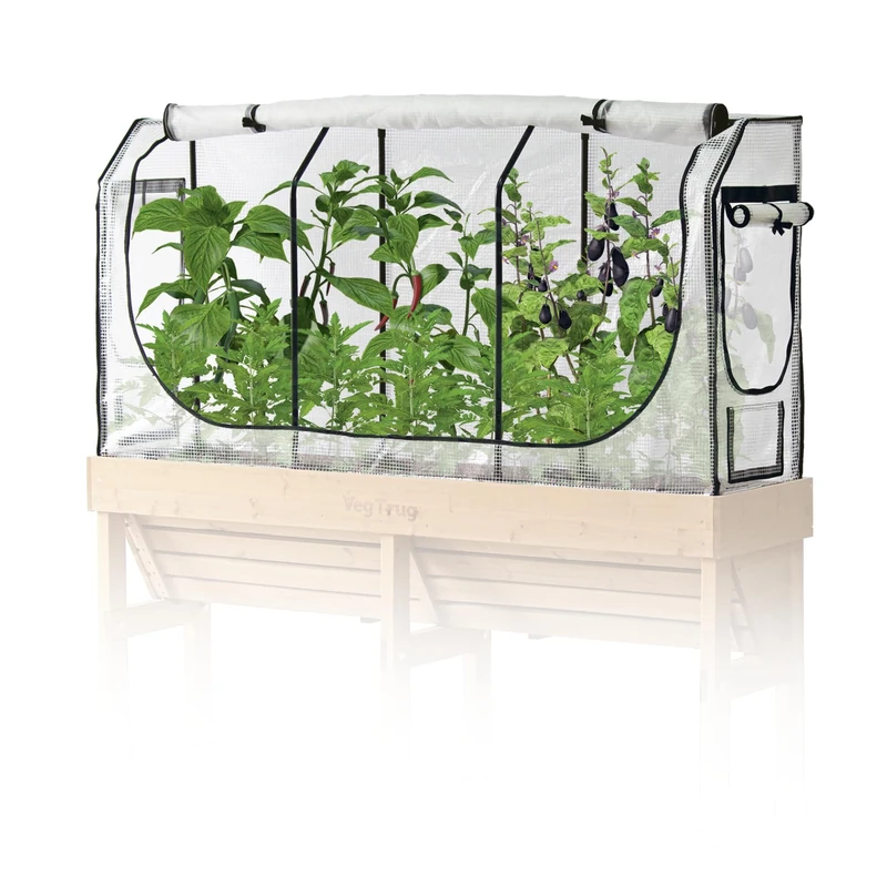 Medium WallHugger Greenhouse Frame & Multi Cover Set White