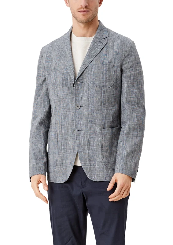 s.Oliver Men's Sakko Langarm Long-Sleeved Jacket, Navy, 54