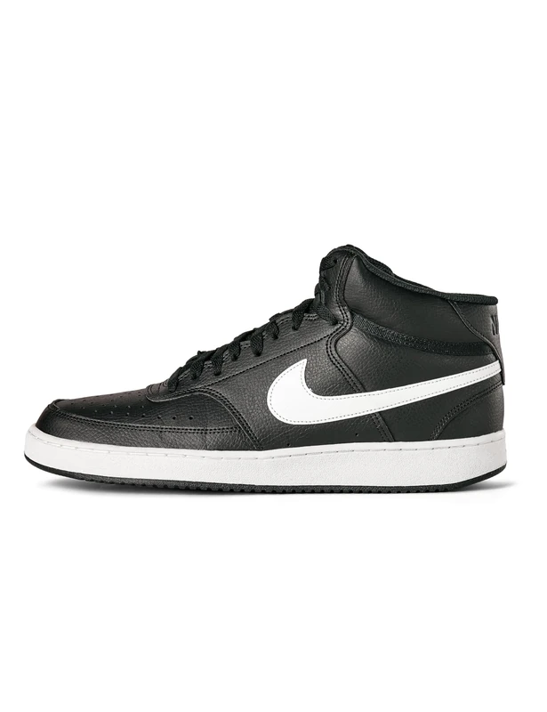 NIKE Court Vision Mid Next Nature Sneaker Black White Black