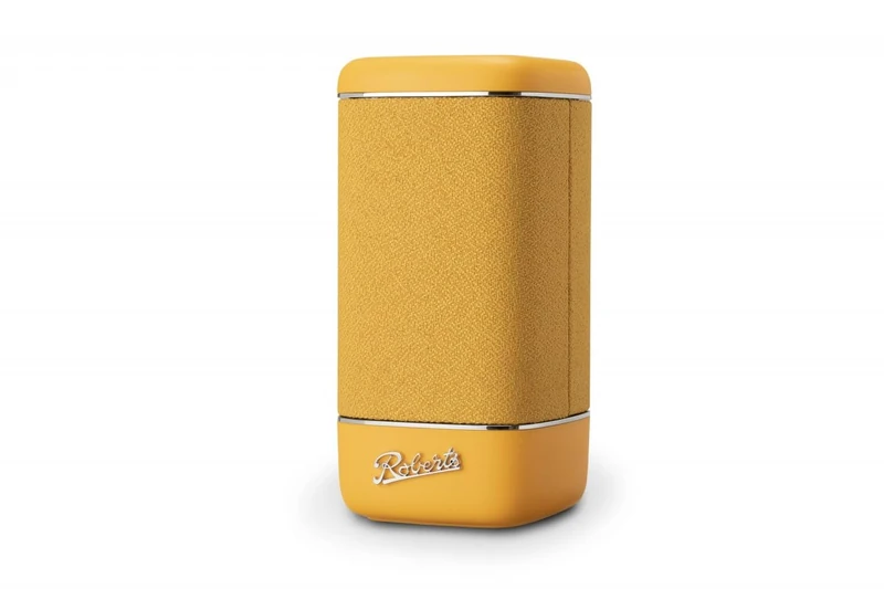 Roberts Beacon 325 Bluetooth Speaker – Portable, Rechargeable, 12 Hour Battery Life, Two Passive Bass Radiators, Vintage Design, Bluetooth, Streaming, Aux Input, 2 Year Warranty – Sun Yellow
