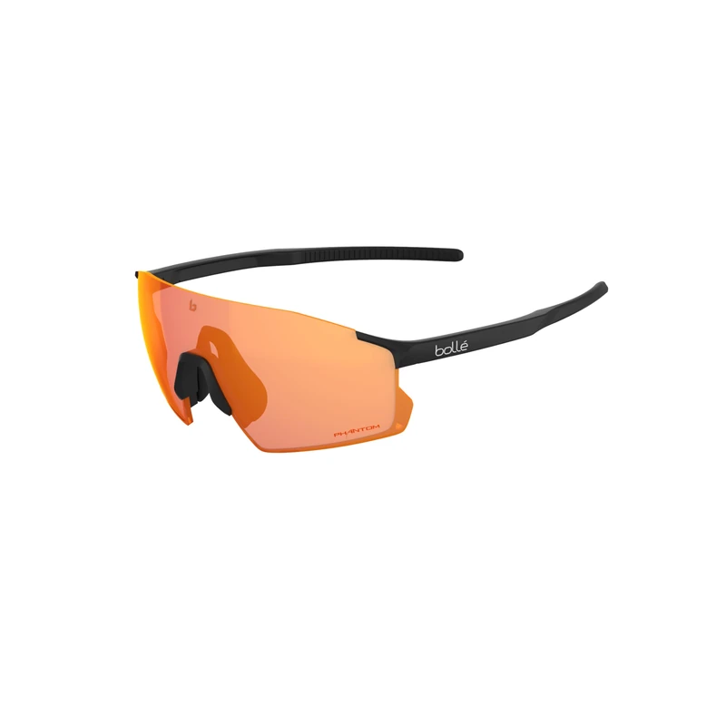 bollé - ICARUS, Sunglasses, Black Matte, Phantom Brown Red Photochromic, Medium, Unisex, Adult
