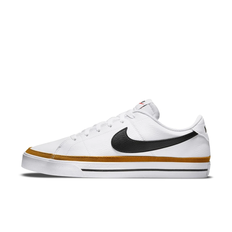 NIKE Court Legacy Sneakers White/Black-Desert Ochre 7.5