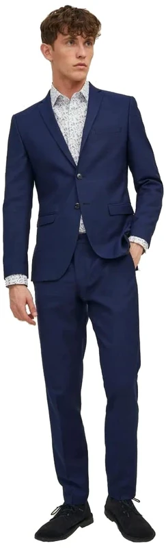 Jack & Jones Men's JPRSOLARIS Suit NOOS JPRSOLARIS Suit NOOS, Medieval Blue/Fit:Super Slim, 44