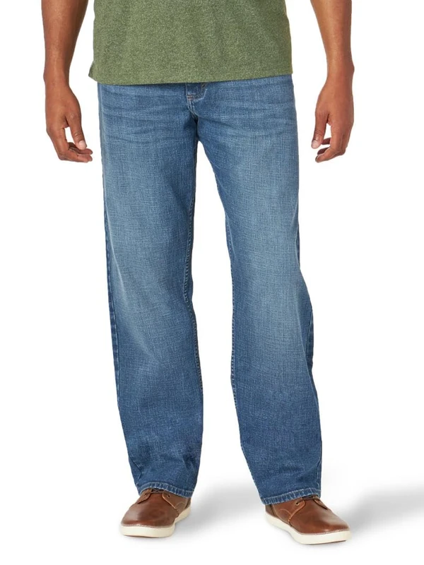 Wrangler Men's Free-to-Stretch Jeans with Loose fit, Milwaukee, 42 W/32 L