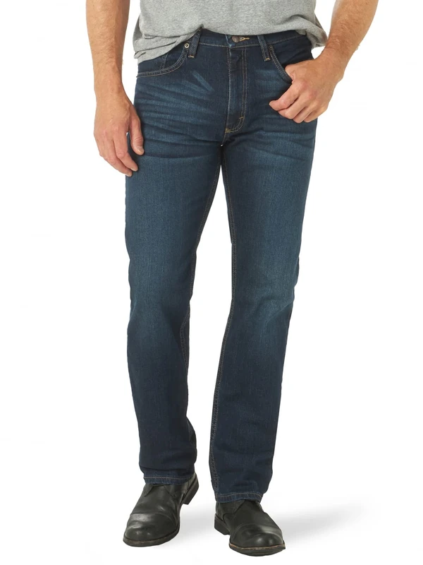 Wrangler Men's Free-to-Stretch Regular Fit Jean, Blackened Indigo, 42W x 32L