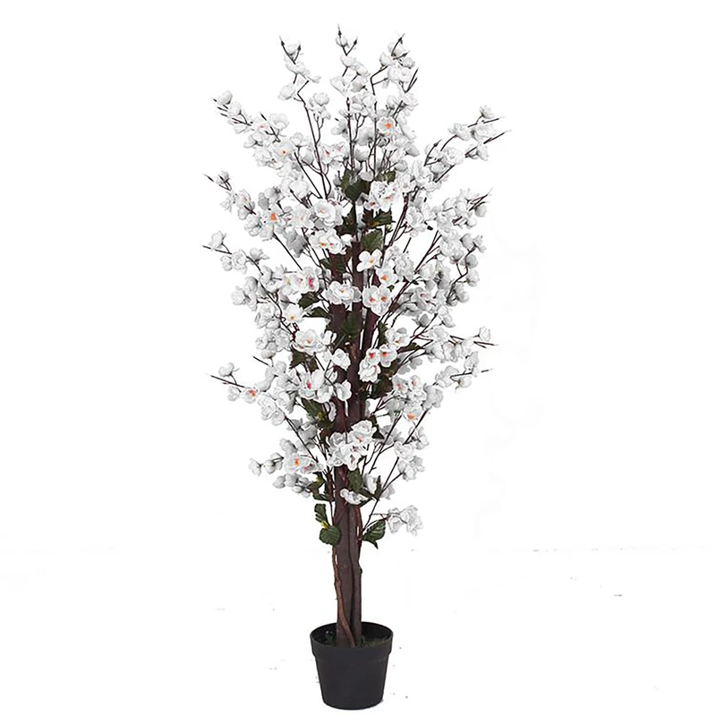 Leaf Design UK Realistic Artificial Blossom Tree, Twist White, 120cm - Image 1