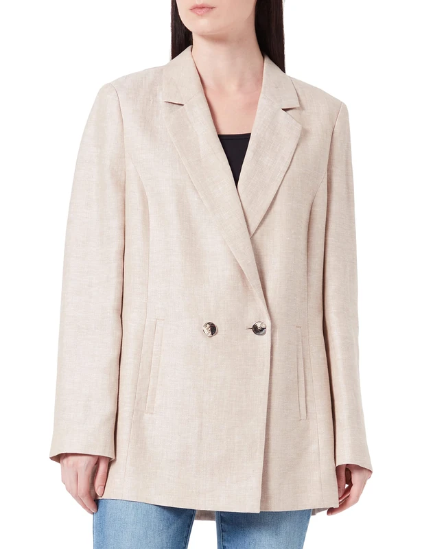 s.Oliver BLACK LABEL Women's Blazer, Long-Sleeved, Sandstone, 6 - Image 1