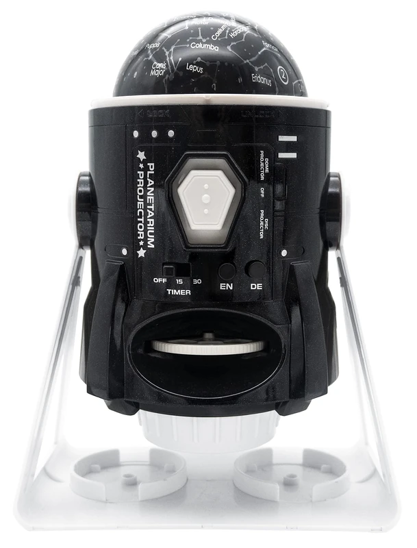 LEXIBOOK, Speaking 2-in-1 Constellations and Images Planetarium Projector, 24 images to discover space, 2 constellation domes, STEM, Black/White, NLJ181i3