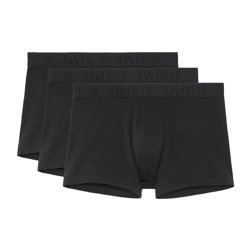 HOM Men's Lot de 3 Boxers Tonal Pack #2 Boxer Briefs, Noir, XL