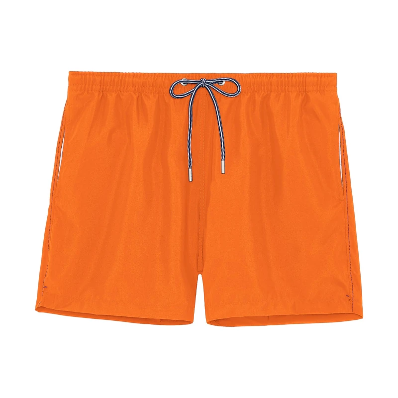 Hom Men's Sea Life Swim Shorts Board, Orange, M