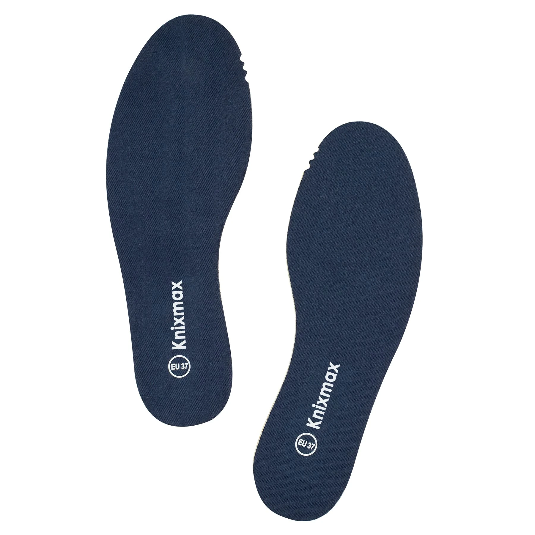 Knixmax Men Memory Foam Insoles Soft Cushioned Inner Soles Comfort Shoe Pads for Trainers Running Shoes Walking Boots Navy 7UK-41EU