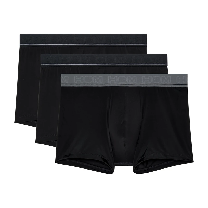 HOM Pack of 3 Leonard #2 Men's Boxer Briefs (Pack of 1), Set of 3: Black Contrast Belt, XL - Image 1