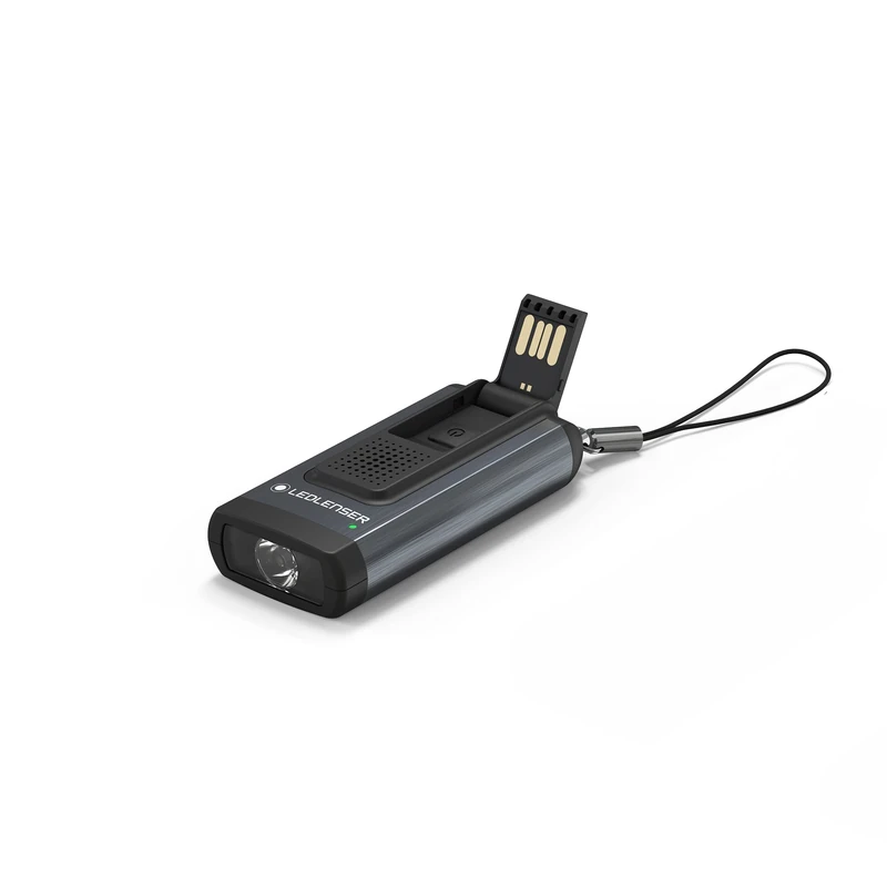 Ledlenser K6R Safety Inc 4GB Flash Drive & Shrill Alarm Key Ring Light, LED Rechargeable, 400lm, Up to 10 Hours Run Time, 32g Lightweight Pocket Torch, Ideal Emergency Light, Easily Clip to Keys, Bag