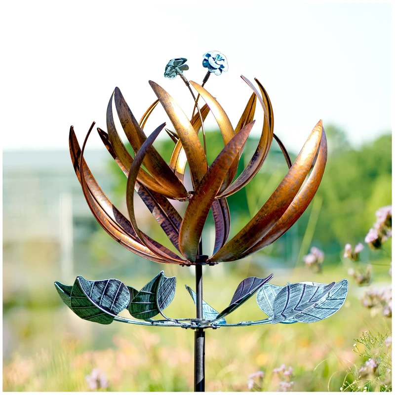 LimeHill Wind Spinner for Yard and Garden - Large Metal Kinetic Wind Sculptures for Outdoor Decorations (24 X 84 Inches)