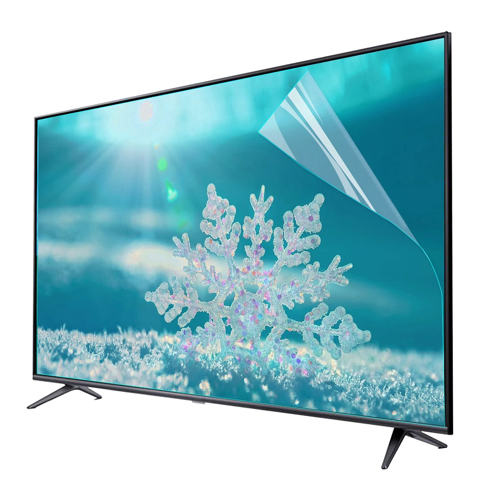 JHZDX 32-75 inch TV Screen Protector, Matte Anti-Glare Anti Blue Light Film Make the Light Soft Relieve Eye Strain for Smart TV 4K LED,65"(1440 * 809mm)