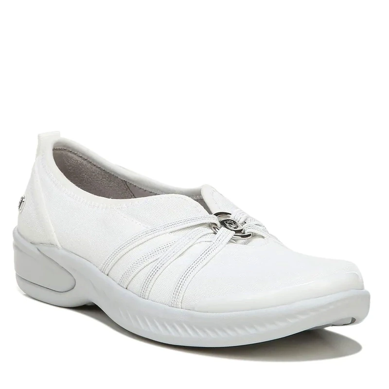 BZees Women's Niche Ballet Flat, Bright White, 5.5 UK