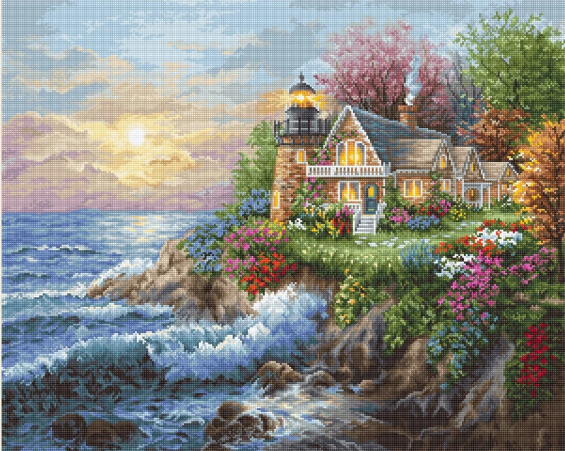 Luca-S Counted DIY Cross Stitch Kit for Adults, Guardian of The Sea, B613, Embroidery & Needlecraft Kit