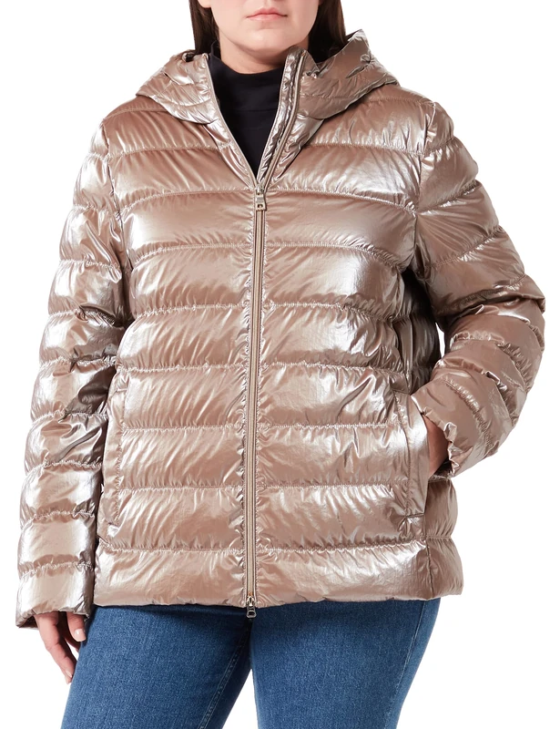 Geox Women's W Myluse Down Coat, Pine Bark, 12