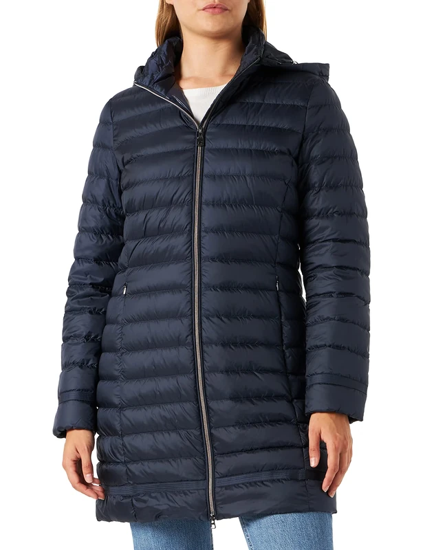 Geox Women's D Jaysen Down Coat, Black IRIS, 38