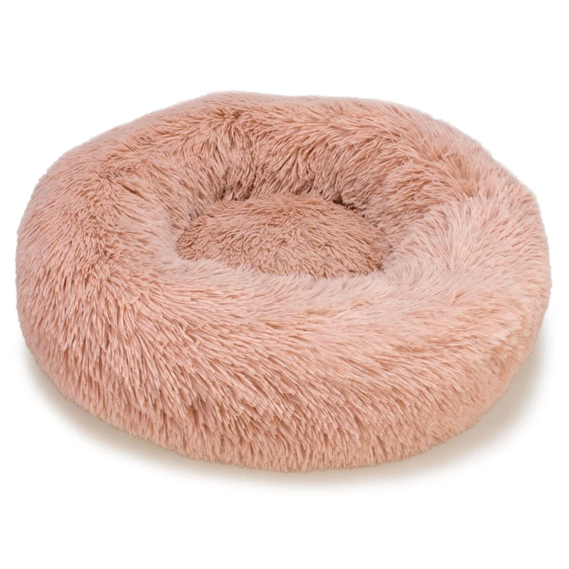ARQUIVET Round Bed Soft Pink 70 cm – Stress Relief Bed for Dogs and Relaxing – Non-Slip Base – Medium and Large Dogs