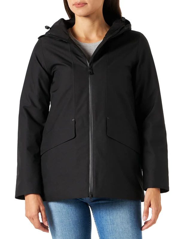 Geox Women's W Gendry Jacket, Black, 16