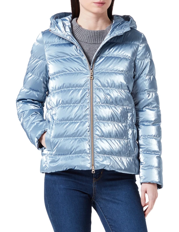 Geox Women's W Myluse Down Coat, Stonewash, 24