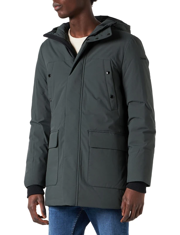 Geox Men's M Tevere Jacket, Light Scarab, 48
