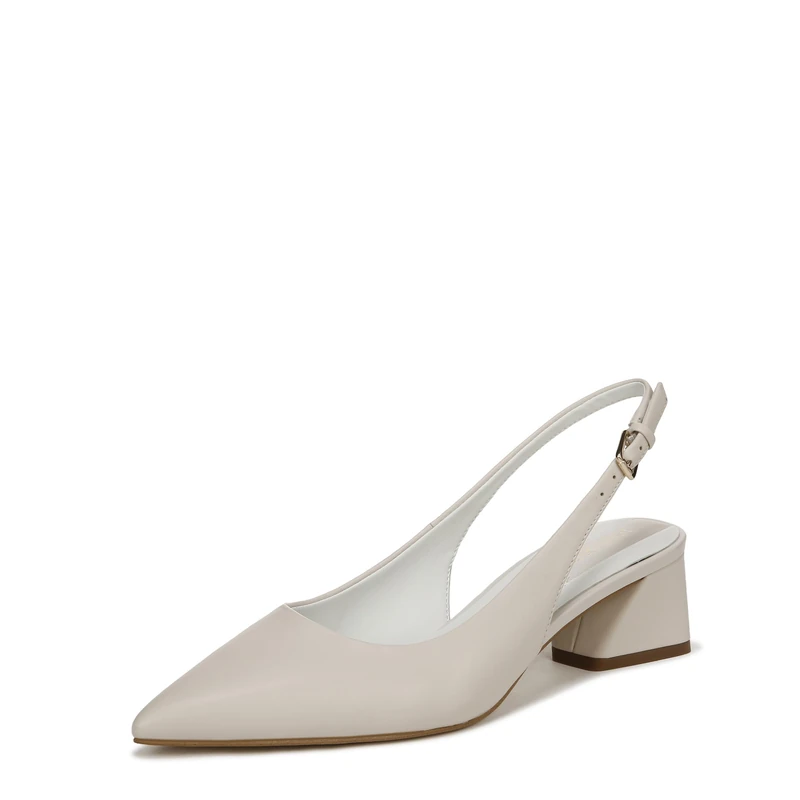 Franco Sarto Women's Racer Slingback Pump, Putty Cream Leather, 6 UK