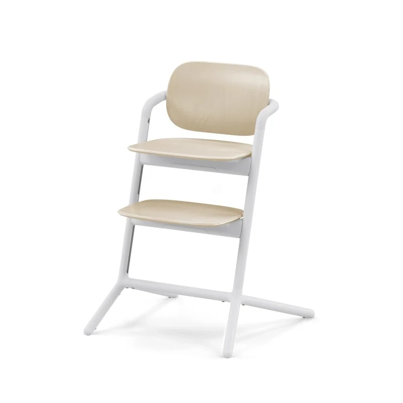 Cybex Gold LEMO High Chair, Grows with your Child, 3-99 Years, Usable from Birth with Separate Attachments, Aluminium/Plastic, Sand White